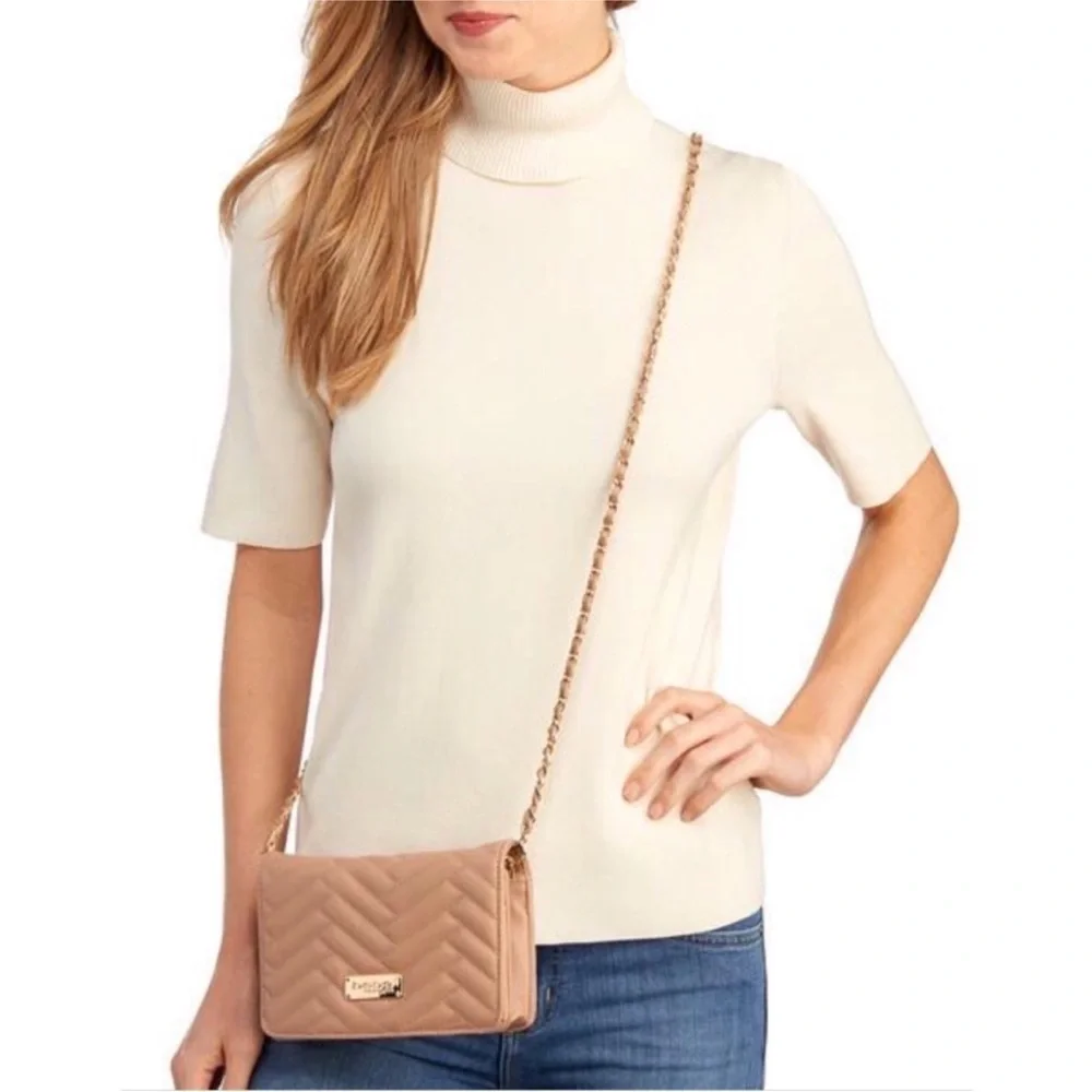 Bebe “Sophia” Quilted Blush Pink Crossbody Bag